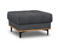 Taburetka Casper - tmavosivá / prírodná / čierna