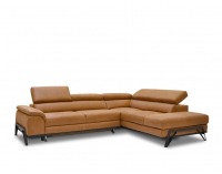 Rohová sedačka s rozkladom a úložným priestorom Cayman P - oranžová / čierna