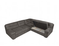 Rohová sedačka s rozkladom a úložným priestorom Cayo P - sivá