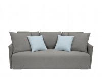 Pohovka s rozkladom a úložným priestorom Clarc II Lux - sivá / svetlomodrá