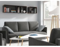 Pohovka s rozkladom a úložným priestorom Clarc II Lux - sivá / svetlomodrá