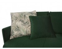 Pohovka s rozkladom a úložným priestorom Clarc II Lux - tmavozelená / vzor