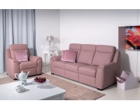 Kožené kreslo Clivia - ružová