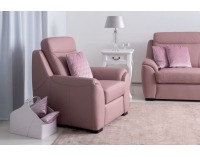 Kožené kreslo Clivia - ružová