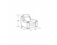 Kožené kreslo Clivia - ružová