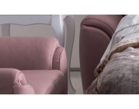 Kožené kreslo Clivia - ružová