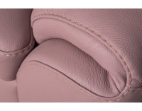 Kožená rohová sedačka s rozkladom Clivia L - ružová