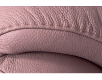 Kožená rohová sedačka s rozkladom Clivia L - ružová