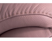 Kožená rohová sedačka s rozkladom Clivia P - ružová