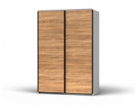 Šatníková skriňa s posuvnými dverami Colin 153 - biela / dub sonoma