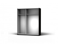 Šatníková skriňa s posuvnými dverami a zrkadlom Colin 183 - wenge