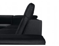 Rohová sedačka s rozkladom a úložným priestorom Darby L - čierna