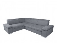 Rohová sedačka s rozkladom a úložným priestorom Darby L - sivá