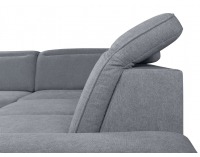 Rohová sedačka s rozkladom a úložným priestorom Darby L - sivá