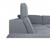 Rohová sedačka s rozkladom a úložným priestorom Darby P - sivá