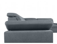 Rohová sedačka s rozkladom a úložným priestorom Darby P - sivá