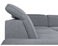 Rohová sedačka s rozkladom a úložným priestorom Darby P - sivá