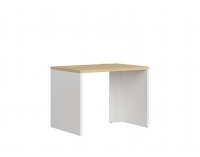 Písací stôl Denton BIU/100 - biely lesk / dub poľský