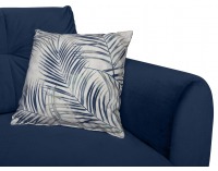 Pohovka s rozkladom a úložným priestorom Divala Lux - tmavomodrá / vzor