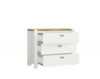 Komoda Dreviso Baby KOM3S - biela / dub westminster