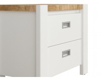 Nočný stolík Dreviso KOM2S - biela / dub westminster