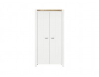 Šatníková skriňa Dreviso SZF2D/100 - biela / dub westminster