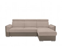 Rohová sedačka s rozkladom a úložným priestorom Elena II L/P - béžová / hnedá / mocca