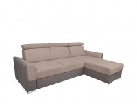 Rohová sedačka s rozkladom a úložným priestorom Elena II L/P - béžová / hnedá / mocca