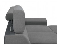 Rohová sedačka s rozkladom a úložným priestorom Elena II L/P - sivá / tmavosivá