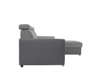 Rohová sedačka s rozkladom a úložným priestorom Elena II L/P - sivá / tmavosivá