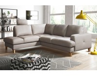 Rohová sedačka s rozkladom a úložným priestorom Fargo L - svetlohnedá