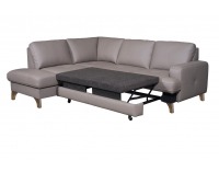 Rohová sedačka s rozkladom a úložným priestorom Fargo L - svetlohnedá