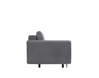 Rohová sedačka s rozkladom Feliz Lux L/P - sivá / drevo (TX002)