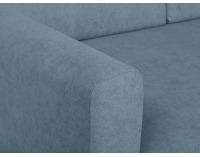 Rohová sedačka s rozkladom Feliz Lux L/P - tyrkysová / drevo (TX002)