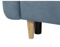 Rohová sedačka s rozkladom Feliz Lux L/P - tyrkysová / drevo (TX002)