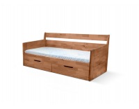 Rozkladacia posteľ s úložným priestorom Fenix Vario 90/180 - prírodná lakovaná
