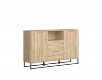 Komoda Gamla KOM2D2S - dub grandson / čierna