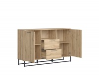 Komoda Gamla KOM2D2S - dub grandson / čierna