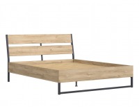 Posteľový rám Gamla LOZ/160_B - dub grandson / čierna