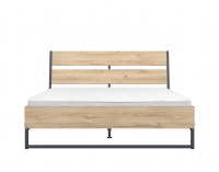 Posteľový rám Gamla LOZ/160_B - dub grandson / čierna