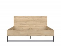 Posteľový rám Gamla LOZ/160 - dub grandson / čierna