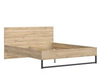 Posteľový rám Gamla LOZ/160 - dub grandson / čierna