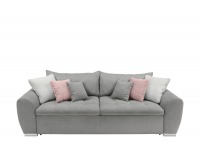 Pohovka s rozkladom a úložným priestorom Gaspar IV Mega Lux - sivá / ružová / svetlosivá