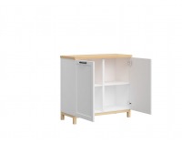 Komoda Haga KOM2D - biela canadian / dub poľský