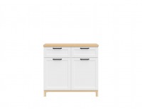 Komoda Haga KOM2D2S - biela canadian / dub poľský