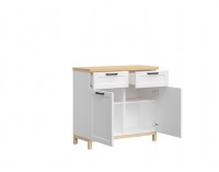 Komoda Haga KOM2D2S - biela canadian / dub poľský
