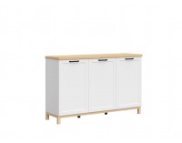 Komoda Haga KOM3D - biela canadian / dub poľský