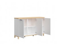 Komoda Haga KOM3D - biela canadian / dub poľský