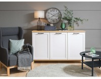 Komoda Haga KOM3D - biela canadian / dub poľský