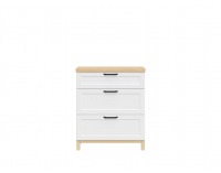 Komoda Haga KOM3S - biela canadian / dub poľský